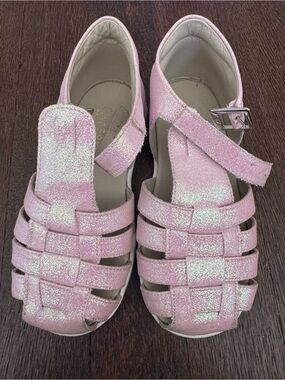 Little Eric pink glitter fisherman sandals size 25 (toddler 8.5/9)